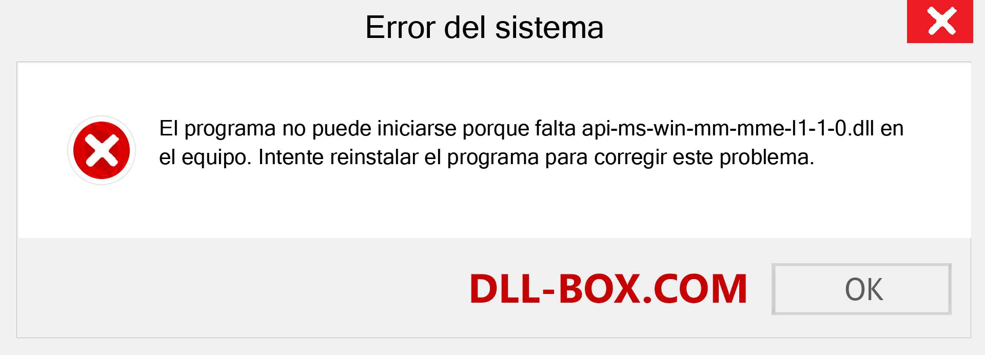 ¿Falta el archivo api-ms-win-mm-mme-l1-1-0.dll ?. Descargar para Windows 7, 8, 10 - Corregir api-ms-win-mm-mme-l1-1-0 dll Missing Error en Windows, fotos, imágenes