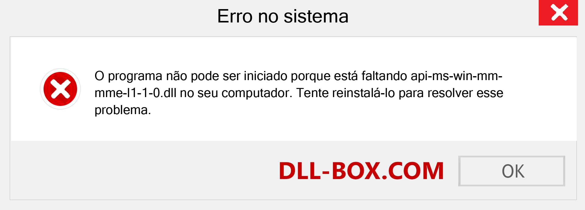 Arquivo api-ms-win-mm-mme-l1-1-0.dll ausente ?. Download para Windows 7, 8, 10 - Correção de erro ausente api-ms-win-mm-mme-l1-1-0 dll no Windows, fotos, imagens